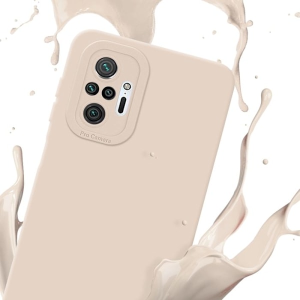Skal för Xiaomi RedMi NOTE 10 PRO i FLUID CRÈME Fodral Etui Case Cover i flexibelt TPU-silikon Skydd Rosa