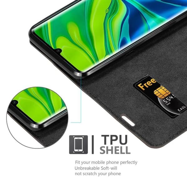 Fodral för Xiaomi Mi NOTE 10 Skal i MÖRK BRUN brun