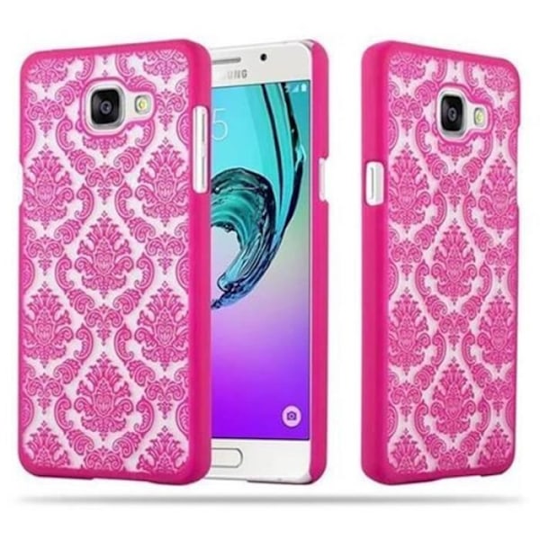 Coque - CADORABO - Samsung Galaxy A5 (Modell 2016) - Rosa - Paisley med henna-blommor - Hård Rosa