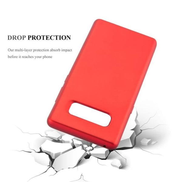 Samsung Galaxy NOTE 8-fodral i METALLIC RED från Cadorabo (METALLIC MATT Design) Ultratunt mjukt silikongel TPU-fodral