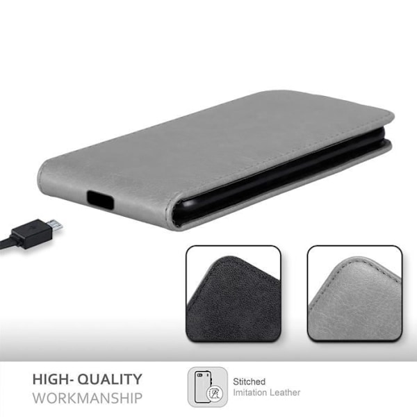 Coque - CADORABO - Samsung Galaxy NOTE 20 PLUS - Grå Titan - Magnetisk Flip - Hållbart skydd Titanium grå