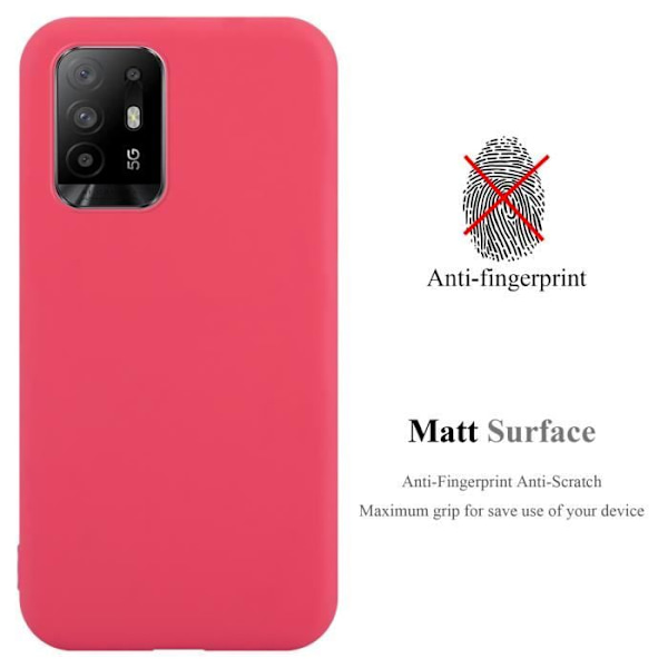 Coque - CADORABO - Oppo A94 5G - Candy Rouge - Silikon TPU - Chockskydd Candy Red