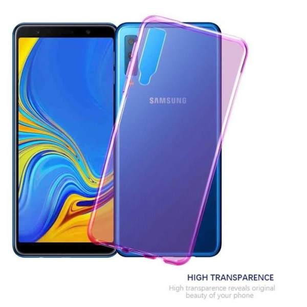 Cadorabo Fodral till Samsung Galaxy A7 2018 i TRANSPARENT ROSA