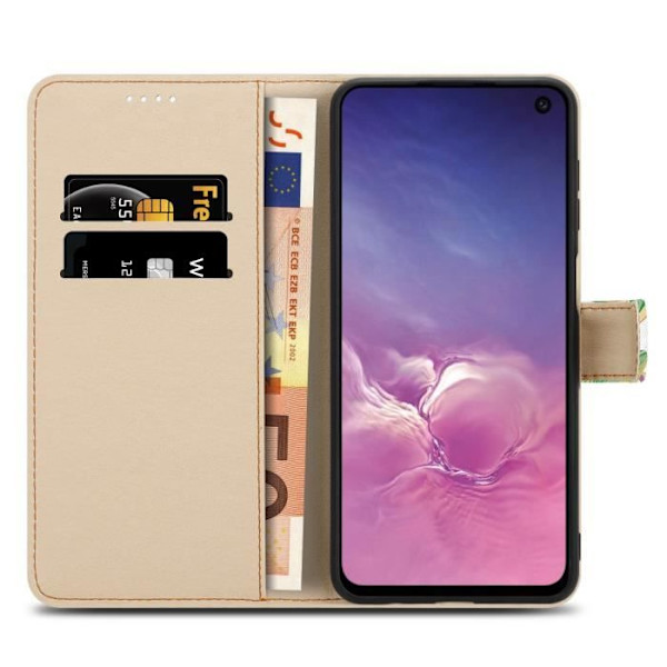 Fodral till Samsung Galaxy S10e Fodral i grön tropisk skog nr. 8 Fodral Skydd Magnetisk stängning Plånbok Wa Grön