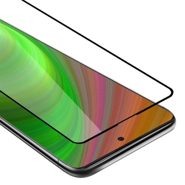 Cadorabo härdat glas för Samsung Galaxy A91 i TRANSPARENT med SVART - Skärmskydd med heltäckande glas