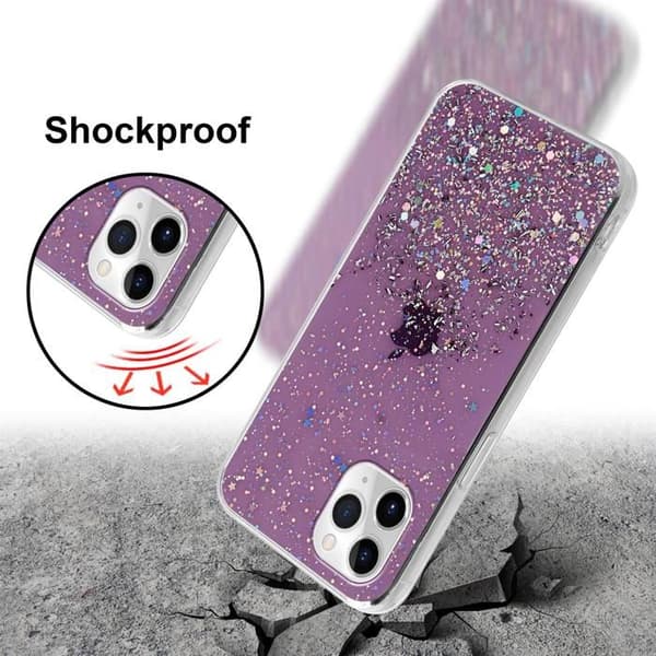 iPhone 11 Skal Lila med Glitter Skydd Glittrande Design Violett