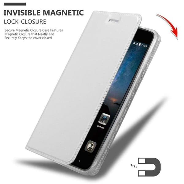 Flip-fodral för ZTE Blade A612 i KLASSISK SILVER Plånbok Stötsäker Grå