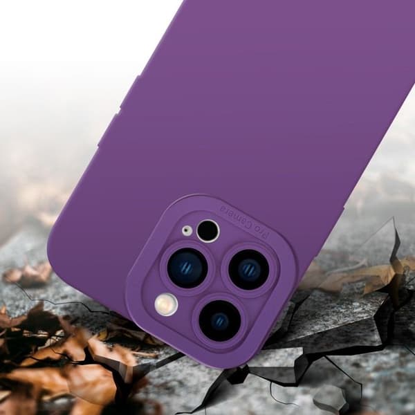 Skyddsfodral för iPhone 14 PRO i MATTE VIOLETT FLUID Stötsäker Violett