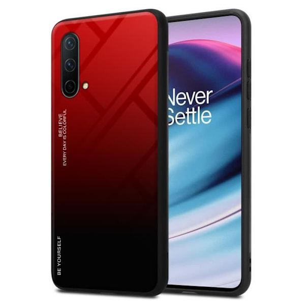 Fodral för OnePlus Nord CE 5G Fodral i RÖD - SVART Fodral Skyddsskydd Tvåfärgad TPU
