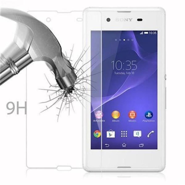 Cadorabo skärmskydd för Sony Xperia E3 0,3 mm rundade hörn HÖG TRANSPARENS Härdat glas Transparent