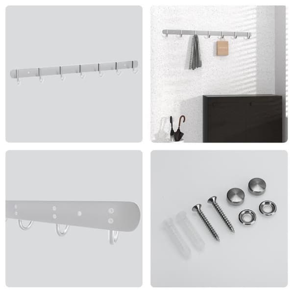 Kappställ - INTIRILIFE - Modell E - Rostfritt stål - 7 krokar - Klassisk design
