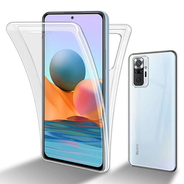 Transparent skal för Xiaomi RedMi NOTE 10 PRO Heltäckande skydd Vit