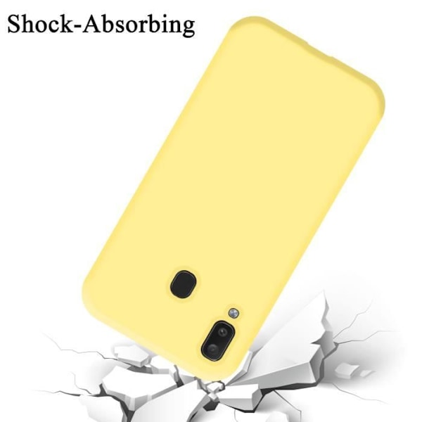 Coque - CADORABO - Samsung Galaxy A20/A30/M10s - Silikon TPU - Gul - Lätt skydd Gul