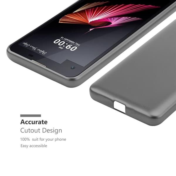 Skyddsfodral för LG X SCREEN Skyddsfodral i MATTE DESIGN i METALLISKT GRÅ Grå