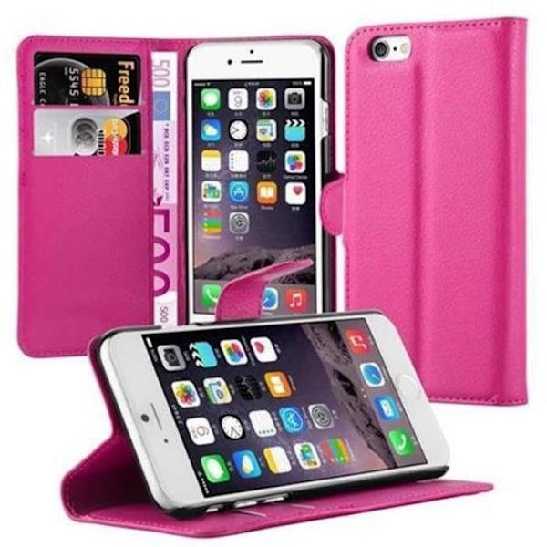 Apple iPhone 6 Fodral - iPhone 6S i CANDY PINK från Cadorabo Helt skyddsfodral med flip flik och horisontellt stativ