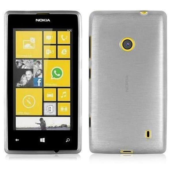 Skyddsskal för Nokia Lumia 525 SILVER Stötskydd Grå