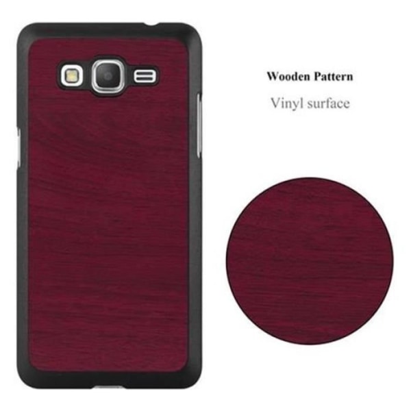 Cadorabo Fodral till Samsung Galaxy GRAND PRIME i WOODY RED