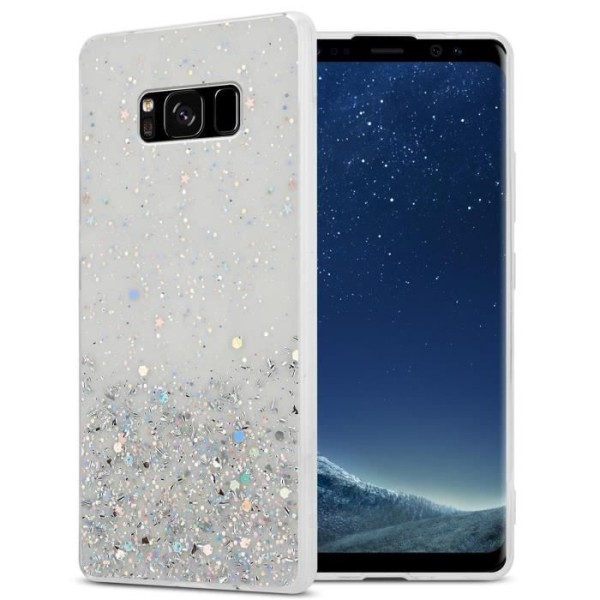 Fodral för Samsung Galaxy S8 Transparent Fodral med Glitter Fodral Skyddande silikon TPU Glitter paljetter Genomskinlig med glitter