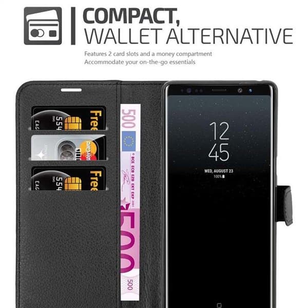Etui för Samsung Galaxy NOTE 8 i JET BLACK Svart