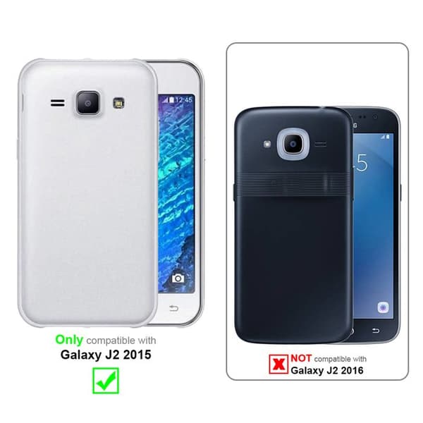 Transparent stötsäker silikonfodral för Samsung Galaxy J2 2015 Violett