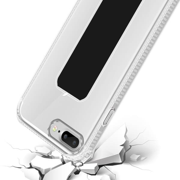 Skal för iPhone 7 PLUS / 7S PLUS / 8 PLUS Svart med stöd och ställfunktion Svart