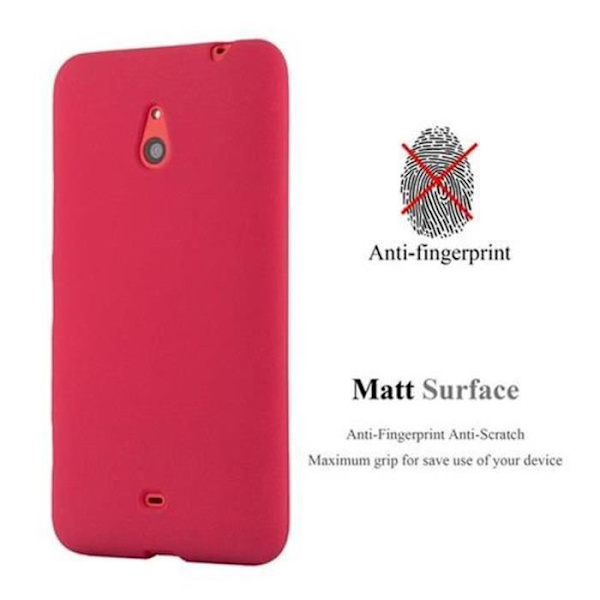 Nokia Lumia 1320 Fodral FROST RÖD Cadorabo DESIGN FROST TPU Silikonskydd Fodral Skal Ultra Slim Fin Bumper