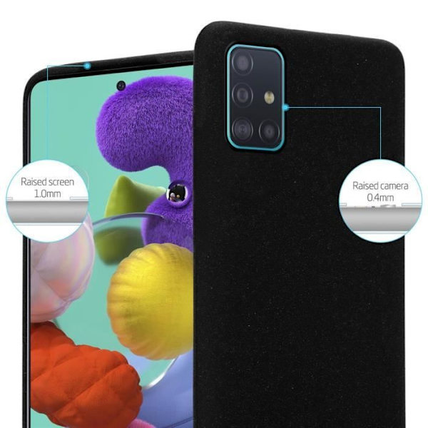 Skal för Samsung Galaxy A51 4G / M40s Fodral i FROST BLACK Fodral Fodral Skyddande Silikon TPU Fodral Frost Svart