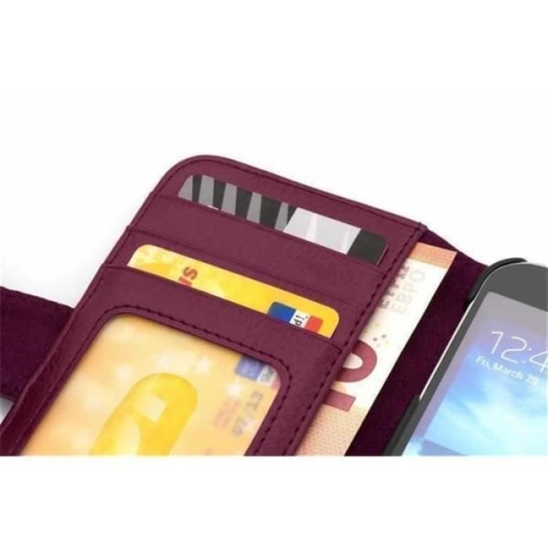 Cadorabo Fodral för Samsung Galaxy NOTE 3 BORDEAUX Fodral Fodral Skal Magnetskydd och 3 kortplatser Bordeaux