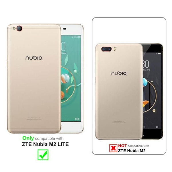 Skyddsglas för ZTE Nubia M2 LITE - CADORABO - Paket med 3 - Genomskinlig - 0,3 mm - Reptålig Transparent
