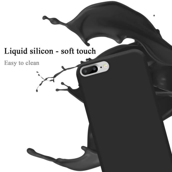 Fodral för iPhone 7/7S/8 PLUS - CADORABO - Silikon TPU - Mjuk skydd - Tunn design - Färg svart Svart
