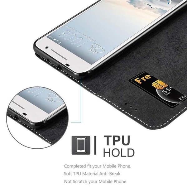 Fodral för HTC ONE A9 Hölje i SVART BRUN Skyddsetui Svart