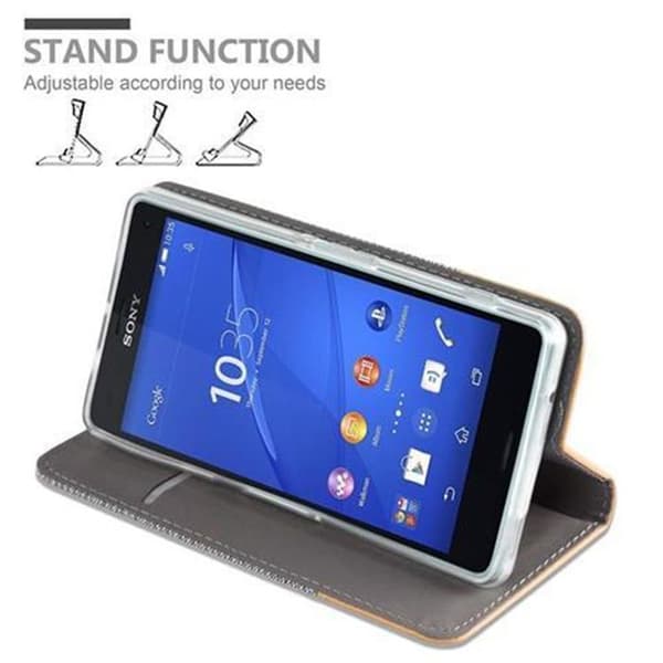 Skyddsfodral för Sony Xperia Z3 COMPACT i LJUST GRÅ BRUN Stötskyddande Etui Grå