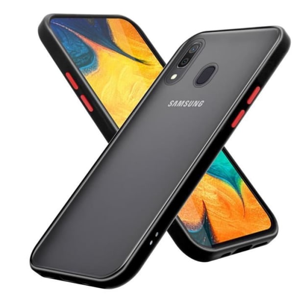 Étui - CADORABO - Galaxy A20 / A30 / M10s - Hybrid skydd - Silicone TPU - Elegant matt design Svart