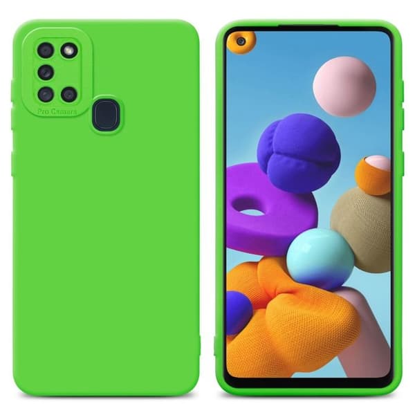 Skyddsfodral för Samsung Galaxy A21s i FLUID GRÖN Stötsäker Grön