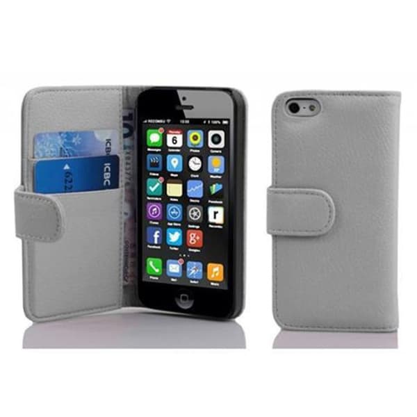 Fodral för iPhone 5C Med flip i VIT MAGNESIUM Plånboks skydd Vit