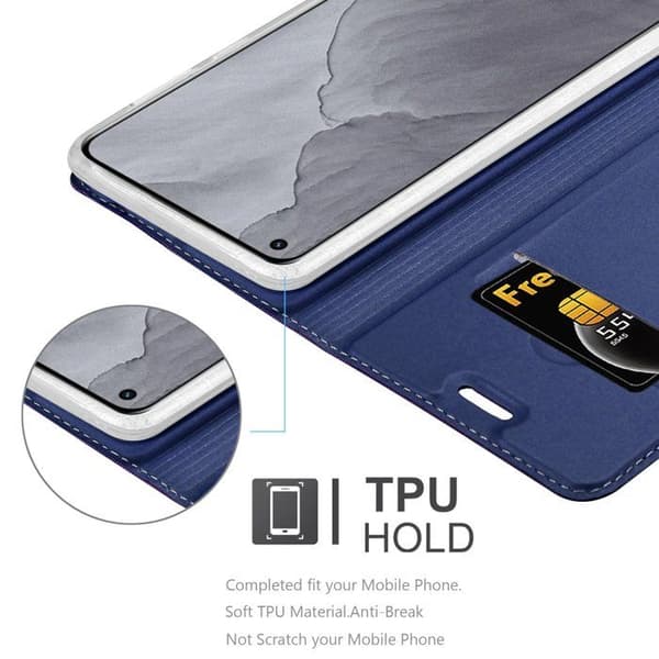 Flip-fodral för Realme GT Master Etui i MÖRKBLAU CLASSY Plånbok Stötsäker Blå