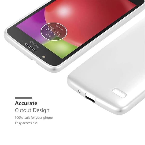 Skyddsskal för Motorola MOTO E4 Skyddsskal i METALLISK SILVER Matt Design Grå