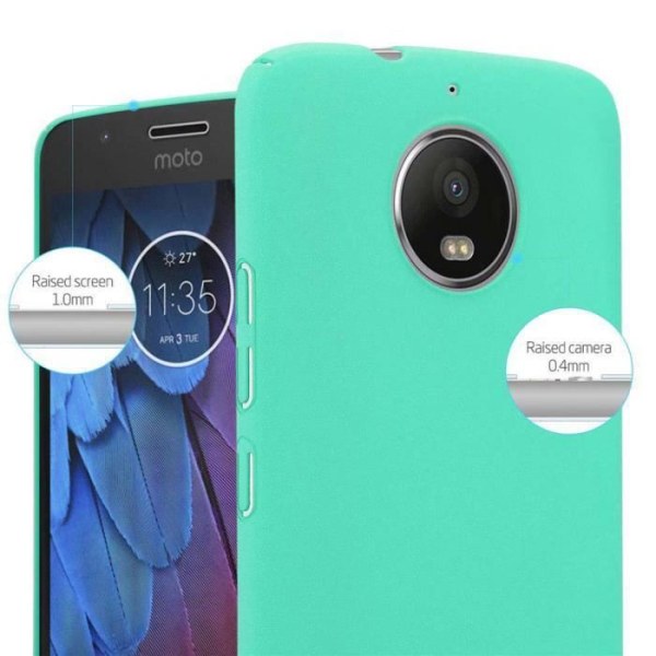 Fodral till Motorola MOTO G5S i FROSTY GREEN Hard Case Cover Cadorabo Cover Protection i Frosted Look Cover