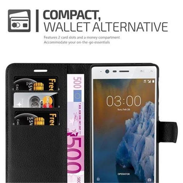 Fodral för Nokia 3 2017 i JET BLACK Svart
