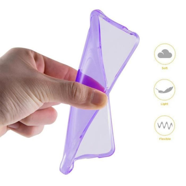 Huawei G8 MINI Fodral - ENJOY 5 i TRANSPARENT LILA från Cadorabo (AIR Design) Ultratunt mjukt silikongel TPU-skydd med