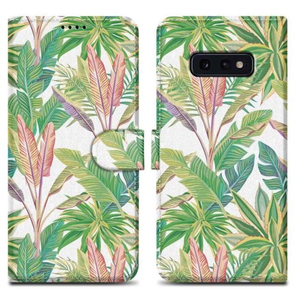 Fodral till Samsung Galaxy S10e Fodral i grön tropisk skog nr. 8 Fodral Skydd Magnetisk stängning Plånbok Wa Grön