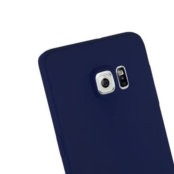 Skyddsfodral för Samsung Galaxy S6 EDGE CANDY MÖRKBLEU Stötskydd Silikon Blå
