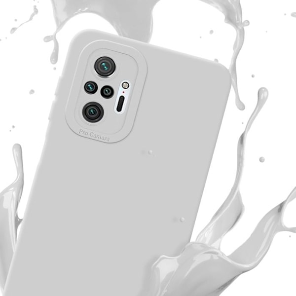 Coque för Xiaomi RedMi NOTE 10 PRO i FLUID VITT Fodral Etui Case Cover i flexibel TPU-silikon Skydd Vit