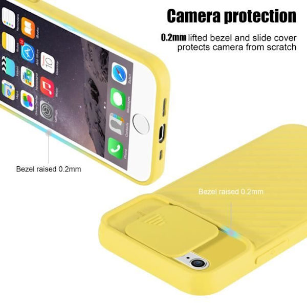 Fodral för Apple iPhone 6 PLUS / 6S PLUS Matt Gul Fodral Silikon TPU och kameraskydd