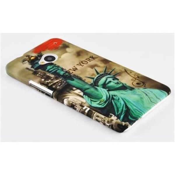 Hårdt etui CADORABO för HTC ONE M7 - Tryck NEW YORK - FREEDOMSKONSTEN - Stötskydd