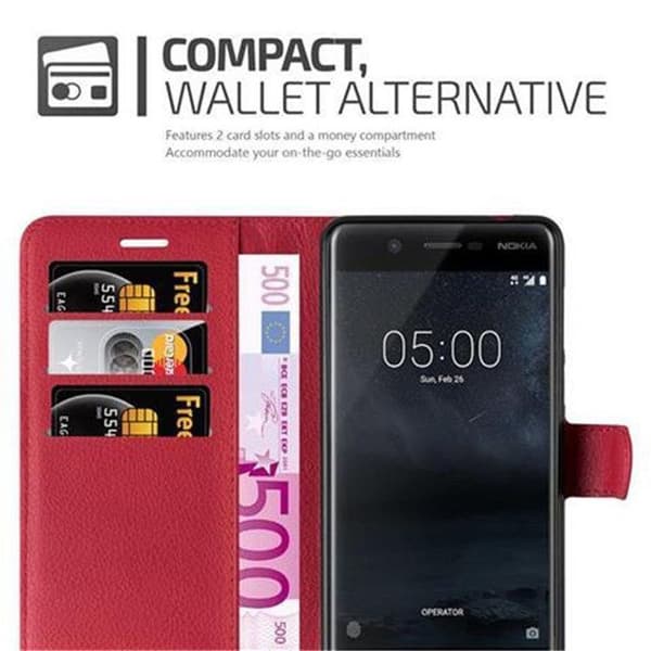 Fodral för Nokia 5 2017 i KIRSCHRÖD Röd