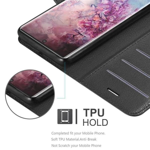 Etui för Samsung Galaxy NOTE 10 PLUS i JET BLACK Svart