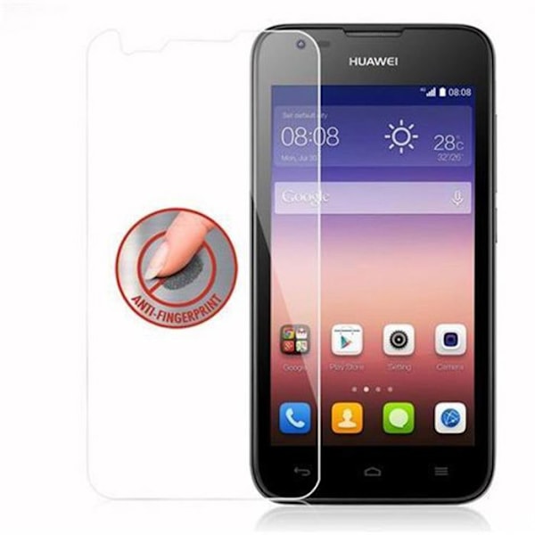 Härdat skärmskydd för Huawei ASCEND Y550, högtransparent härdat glas. Vit