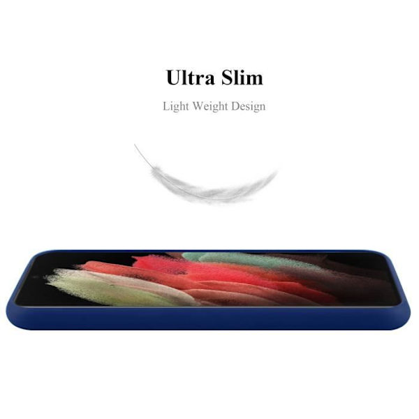 Coque - CADORABO - Samsung Galaxy S21 ULTRA - Silikon TPU - Candy Mörkblå - Stötskydd Godis Blå Mörk