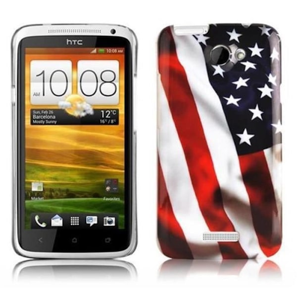 Cadorabo - Hard Shell Fodral > HTC ONE X / ONE X+ < – Fodral Cover Bumper Design: USA FLAGGA
